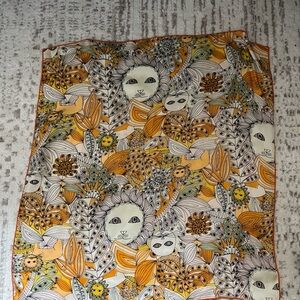 Vintage animal print poly 18”scarf